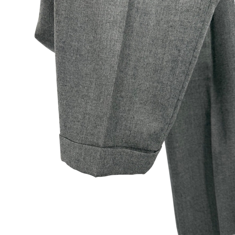 Vintage Lauren Ralph Lauren Trouser Women Size 6 Gray Pleated Wool High Rise USA - Picture 7 of 9